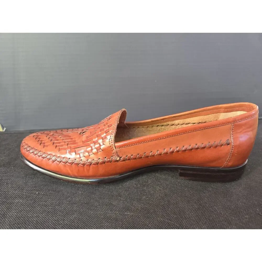 MENS SHOES 9.5 91/2 D GIORGIO BRUTINI BROWN LOAFERS VG CONDITION